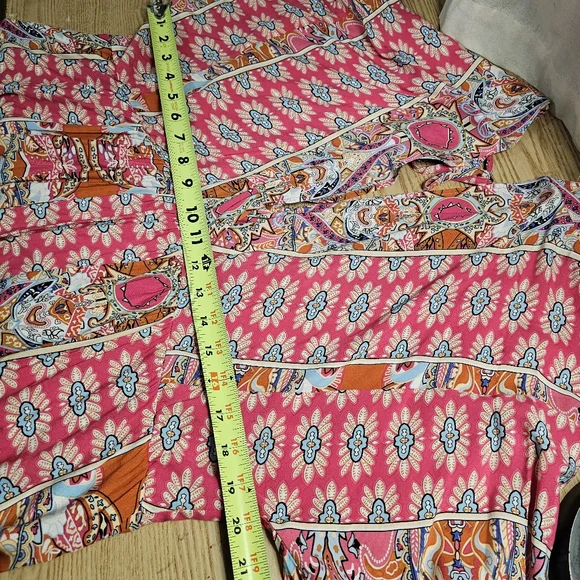 Vibrant Pink Paisley Midi Dress Cover Up - Picture 10 of 14